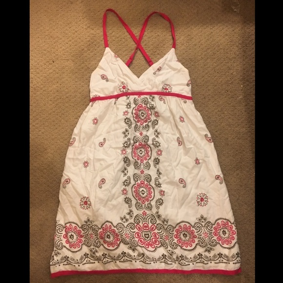Aeropostale white/hot pink patterned sundress - Picture 2 of 4